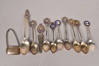 Lot 137 - A group of silver souvenir spoons