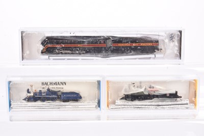Lot 44 - Bachmann American N Gauge Steam Locomotives with Tenders