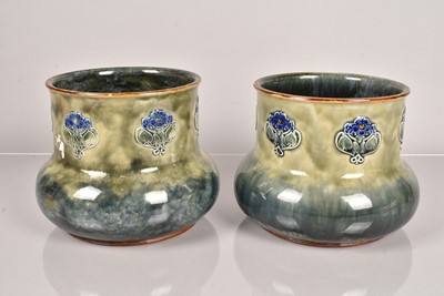 Lot 142 - A pair of Royal Doulton P&O stoneware jardineres