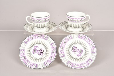 Lot 143 - Two Wedgwood bone chine trios designed by Edward Bawden