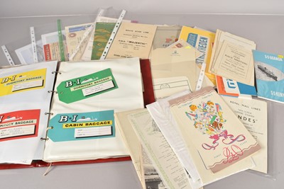 Lot 153 - An extensive collection of 1930s and later Cruise Liner ephemera