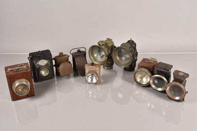 Lot 161 - A collection of Bicycle and other vehicle lamps