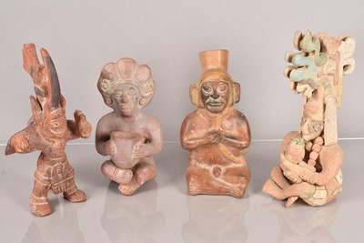 Lot 297 - Four Mexican Pottery figures