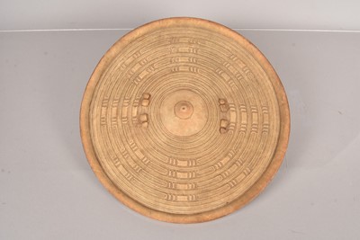 Lot 305 - An African Leather circular tribal shield