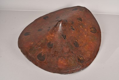 Lot 308 - An African Leather shield