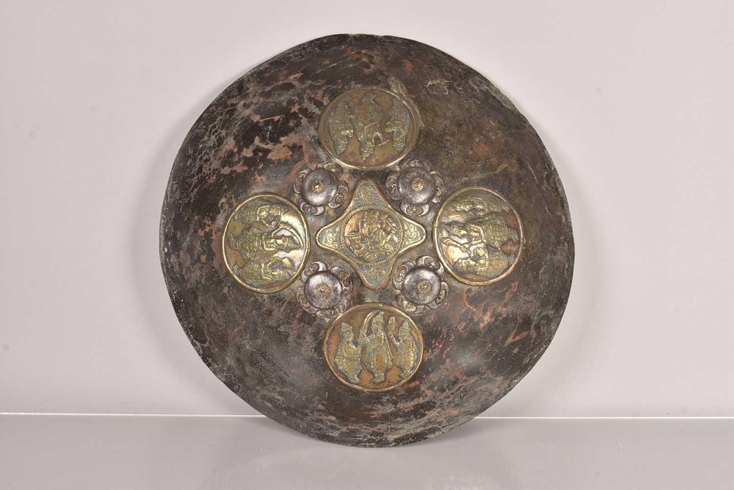 Lot 309 - A Middle Eastern Leather shield