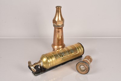 Lot 381 - A vintage Fire Armour Ltd brass fire nozzle