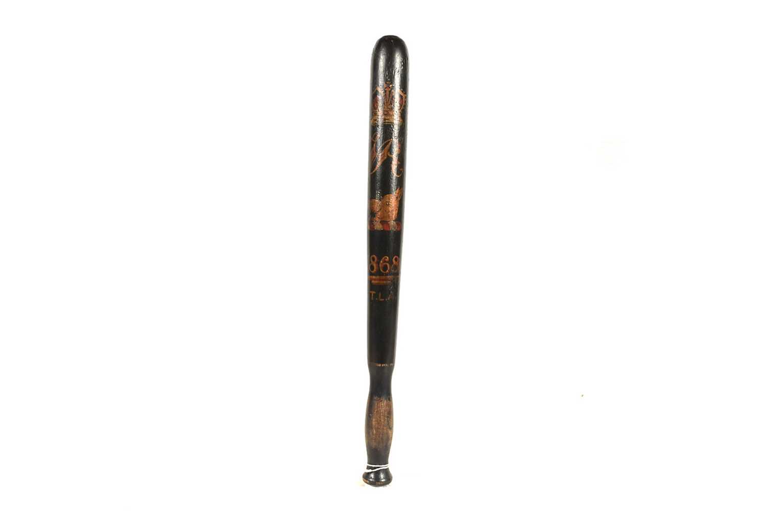 Lot 397 - A Victorian painted wooden truncheon