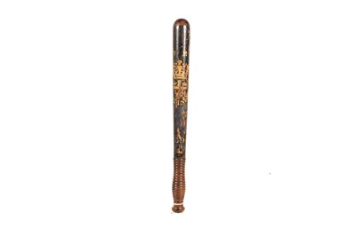 Lot 402 - A Victorian painted Nottingham Constabulary wooden Police truncheon by Parker