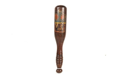 Lot 411 - A Victorian hand painted Baluster Truncheon