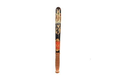 Lot 419 - A Victorian Policeman's painted wooden truncheon