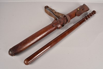 Lot 449 - A vintage Mounted Police Officer's wooden Truncheon