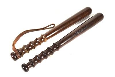 Lot 470 - A Vintage wooden Police Truncheon