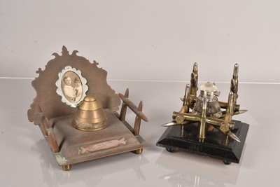 Lot 527 - Two Trench Art Desk Inkwells