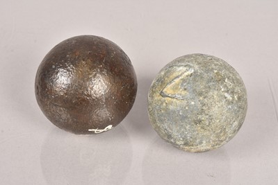 Lot 532 - Two small cannon balls