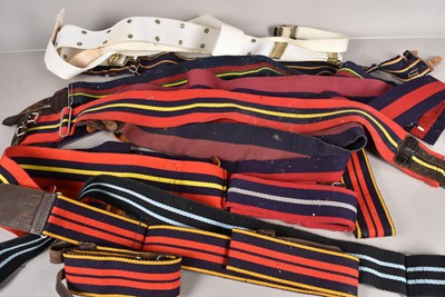 Lot 577 - A selection of British Coloured Regimental Stable Belts