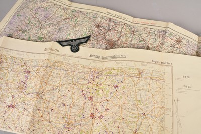 Lot 621 - A German Luftwaffe 1940 Target Map of the Midlands