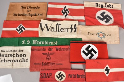 Lot 628 - An assortment of German Armbands