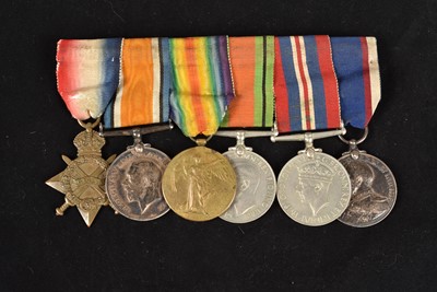 Lot 722 - A WWI and WWII Royal Navy medal group