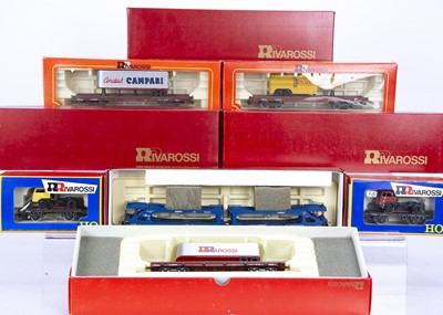 Lot 717 - Rivarossi HO Gauge Flat Trucks with Lorry Loads and Car Transporters