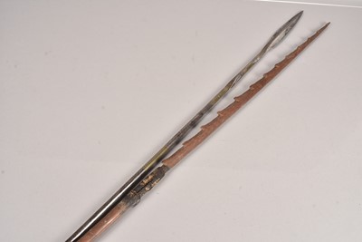 Lot 771 - A long African Tribal spear