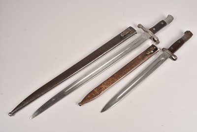 Lot 837 - A Portuguese Kropatschek bayonet and scabbard