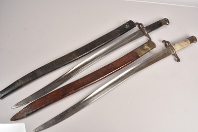 Lot 844 - A Unit Marked 1856 Yataghan bayonet and scabbard