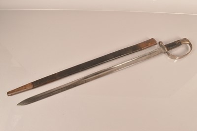 Lot 851 - A British 1879 Artillery Sawback bayonet and scabbard