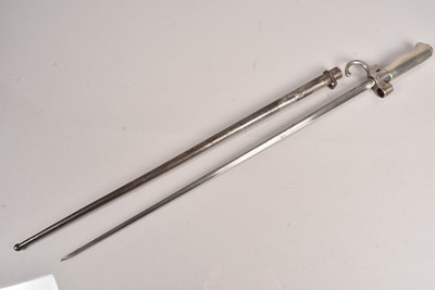 Lot 859 - A German Captured French 1886 Lebel bayonet and scabbard