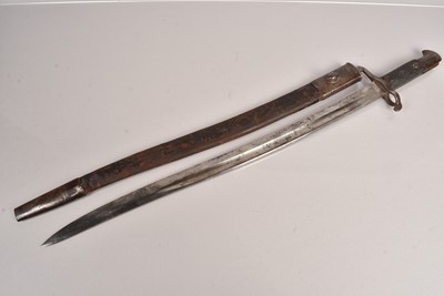 Lot 877 - An 1856 Yataghan bayonet and scabbard