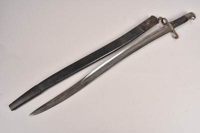 Lot 879 - An 1856 Yataghan Bayonet for the Whitworth Rifle