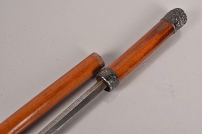 Lot 940 - A late 19th Century silver topped sword stick