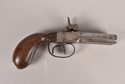 Lot 948 - A Double Barrel Boxlock Percussion pistol