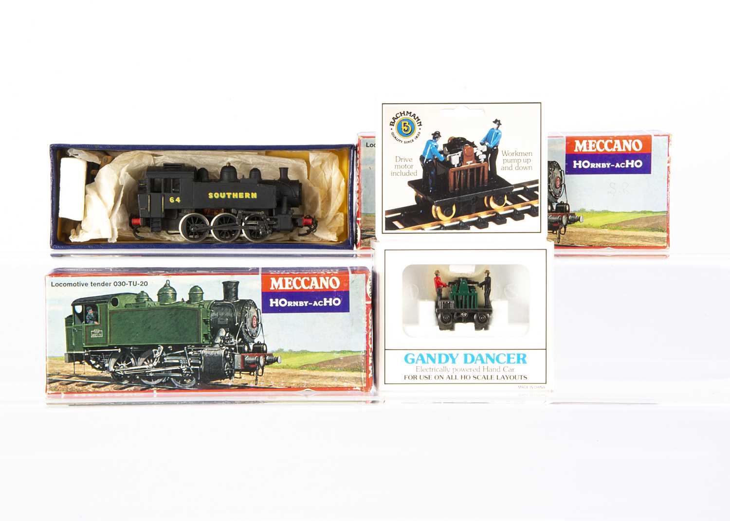 Lot 763 - Hornby Acho H0 Gauge USA Tank Locomotives and Bachmann USA Gandy Dancer