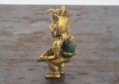 Lot 48 - A Colombian gold plated Tumbaga Shaman figurine