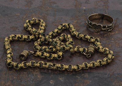 Lot 188 - A 19th Century pinchbeck guard chain