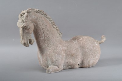 Lot 199 - A 20th century cast plaster horse