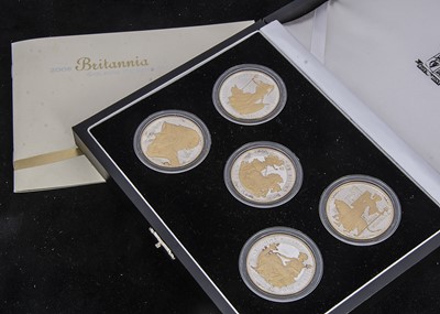 Lot 317 - A Royal Mint 2006 Silver Britannia Golden Silhouette Collection