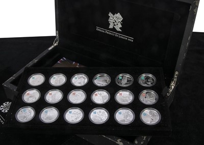 Lot 318 - A Royal Mint Celebration of Britain Silver Proof £5 Collection