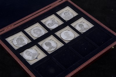 Lot 321 - A collection of Eight Republic of Liberia .500 Silver Proof $20 coins