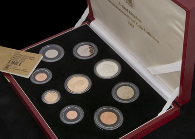 Lot 328 - A 1981 Royal Mint Gold Silver and base proof set