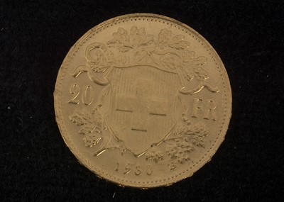 Lot 349 - Switzerland Gold 20 Francs