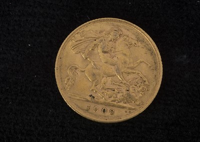 Lot 377 - An Edward VII Half Gold Sovereign