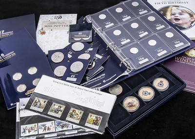 Lot 405 - A collection of British coinage and commemorative medallions