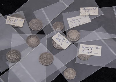 Lot 425 - A collection of ten Early milled British silver coins
