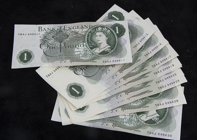 Lot 447 - A consecutive run of twenty Bank of England Fforde £1 notes