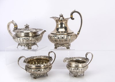 Lot 496 - An early George V silver four piece tea set retailed through West & Sons of Dublin