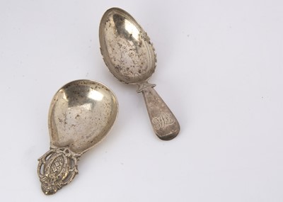Lot 510 - Two silver tea caddy spoons