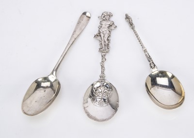 Lot 543 - Two collectible silver spoons