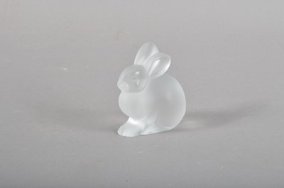Lot 45 - A small Lalique frosted glass rabbit